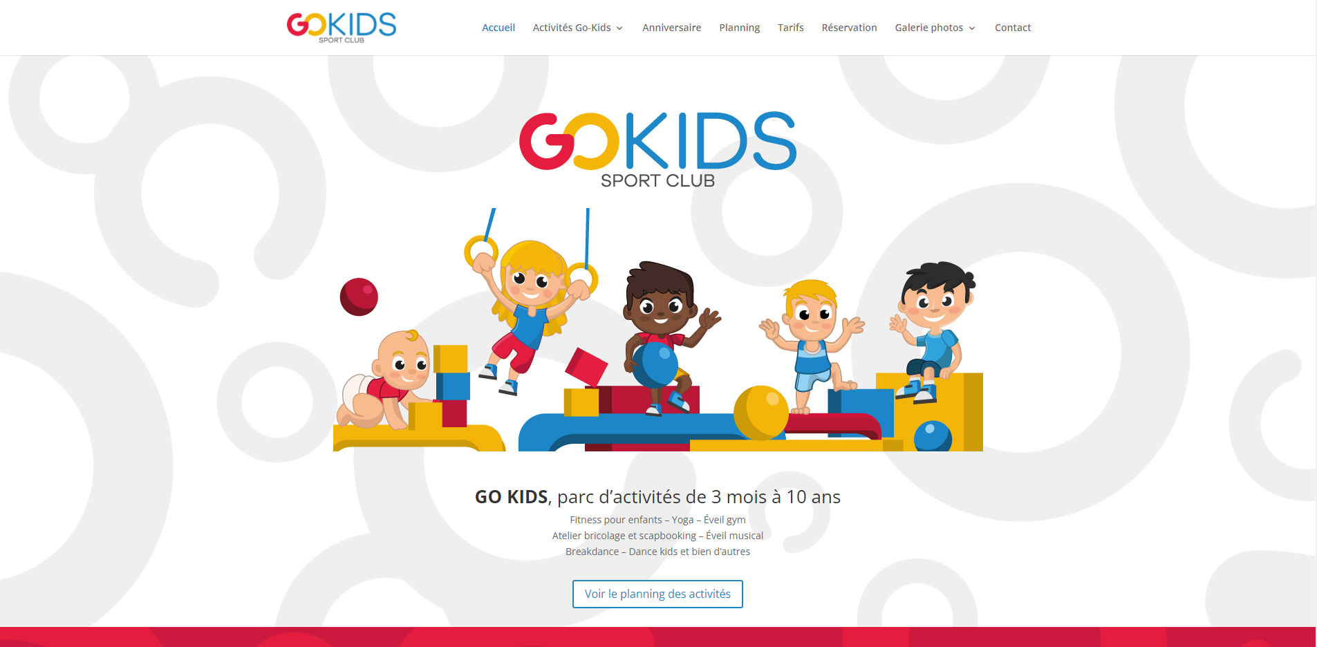 Go Kids Sion website homepage Go Kids Sion website homepage