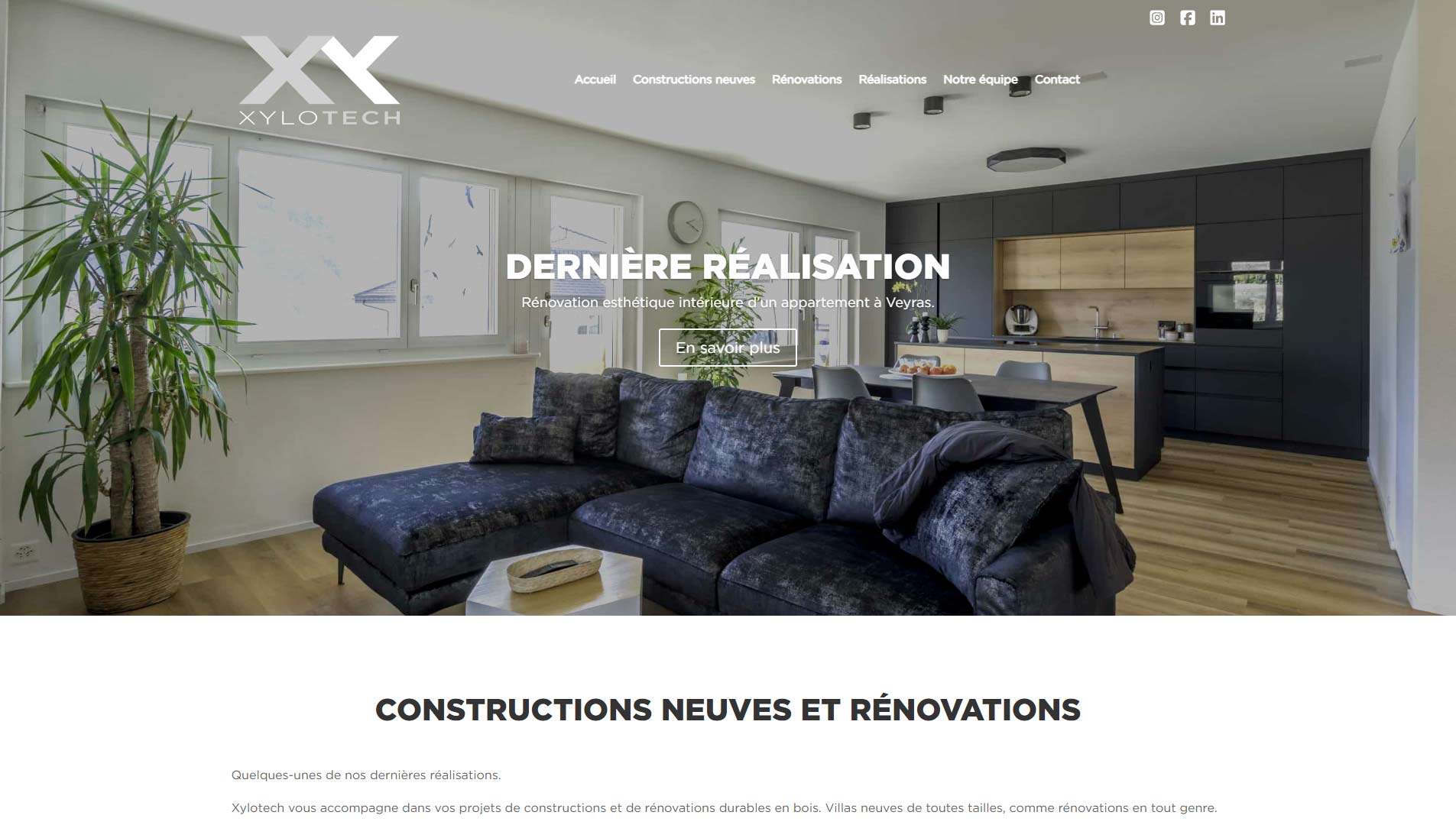 Page d'accueil Xylotech