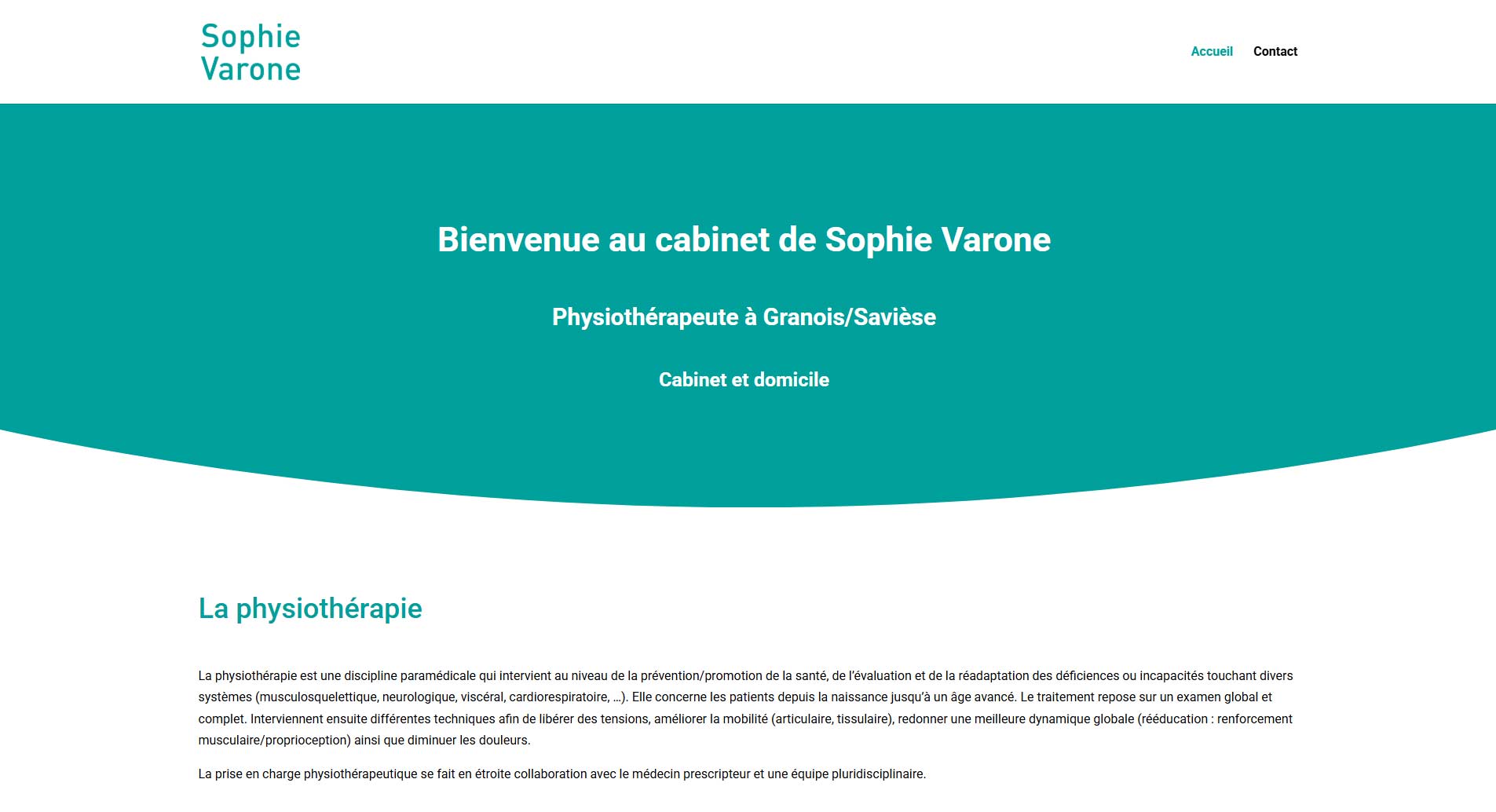 Sophie Varone physiothérapie Savièse